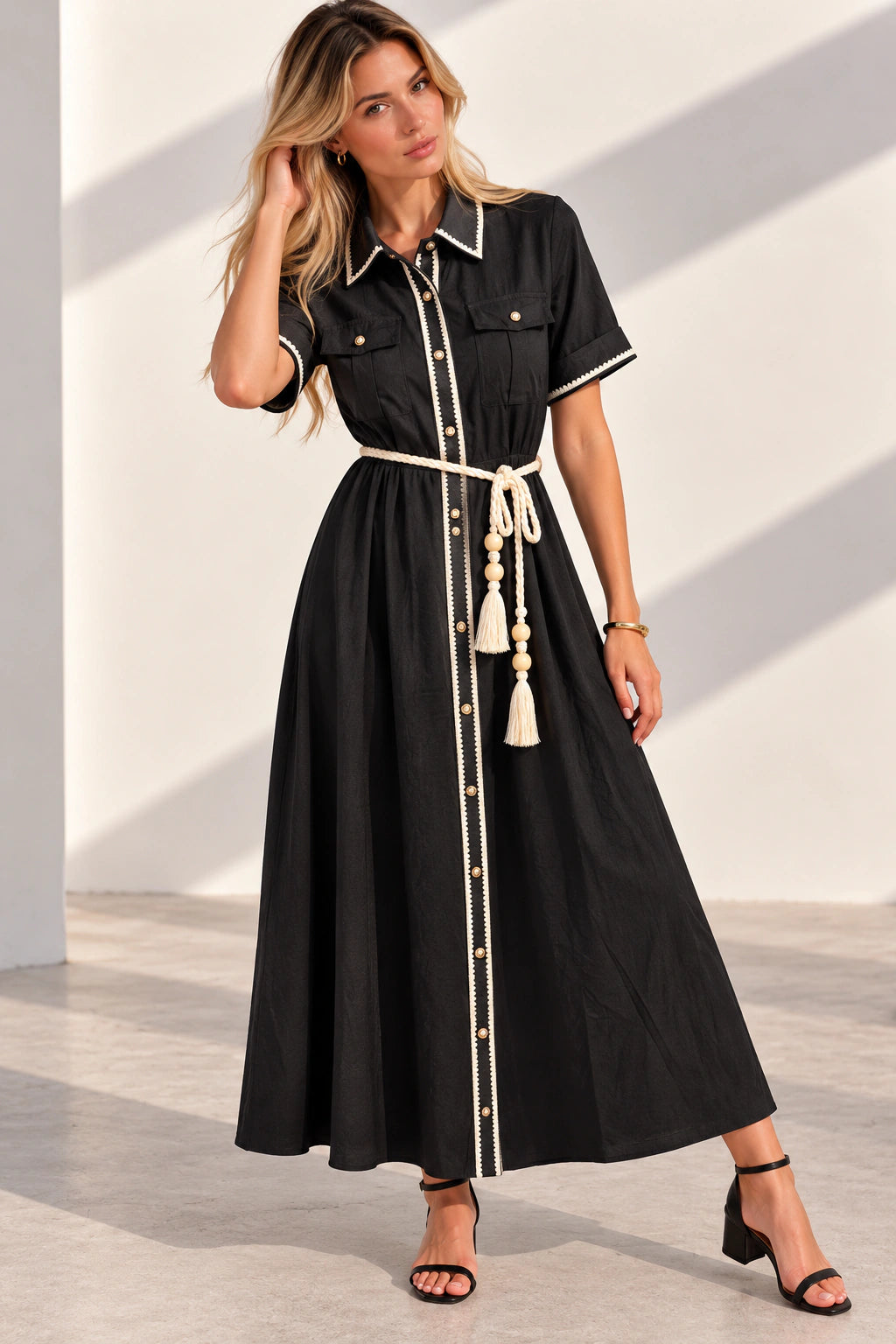 Vestido Camisero Bordado ROYAL