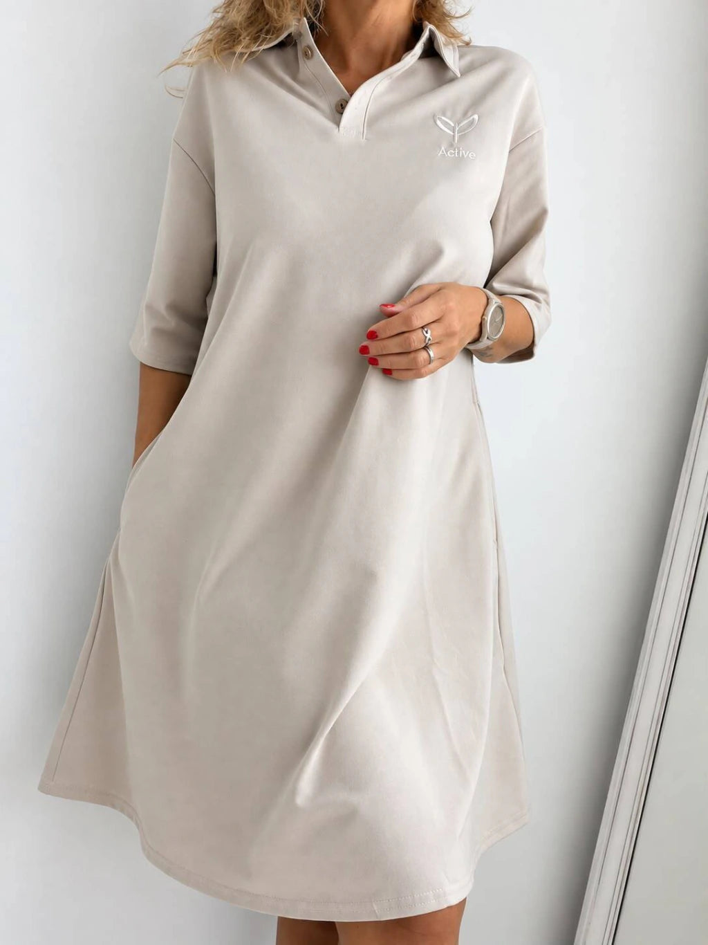 Vestido Forest - Chomba con Bordado "Active"