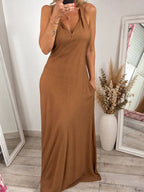 Vestido Zurich - Largo Lino Espalda Descubierta