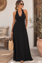 Vestido Zurich - Largo Lino Espalda Descubierta
