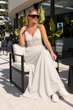 Vestido GALTIER Lino c/crochet
