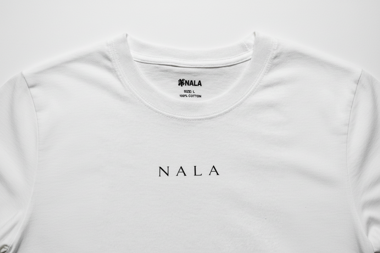 Detalle etiqueta y logo NALA
