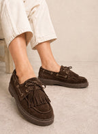 Mocasines de Cuero Gamuzado LUZ