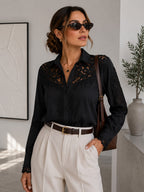 Camisa Premium "Elizabeth" – Broderie con Encaje y Puntillas