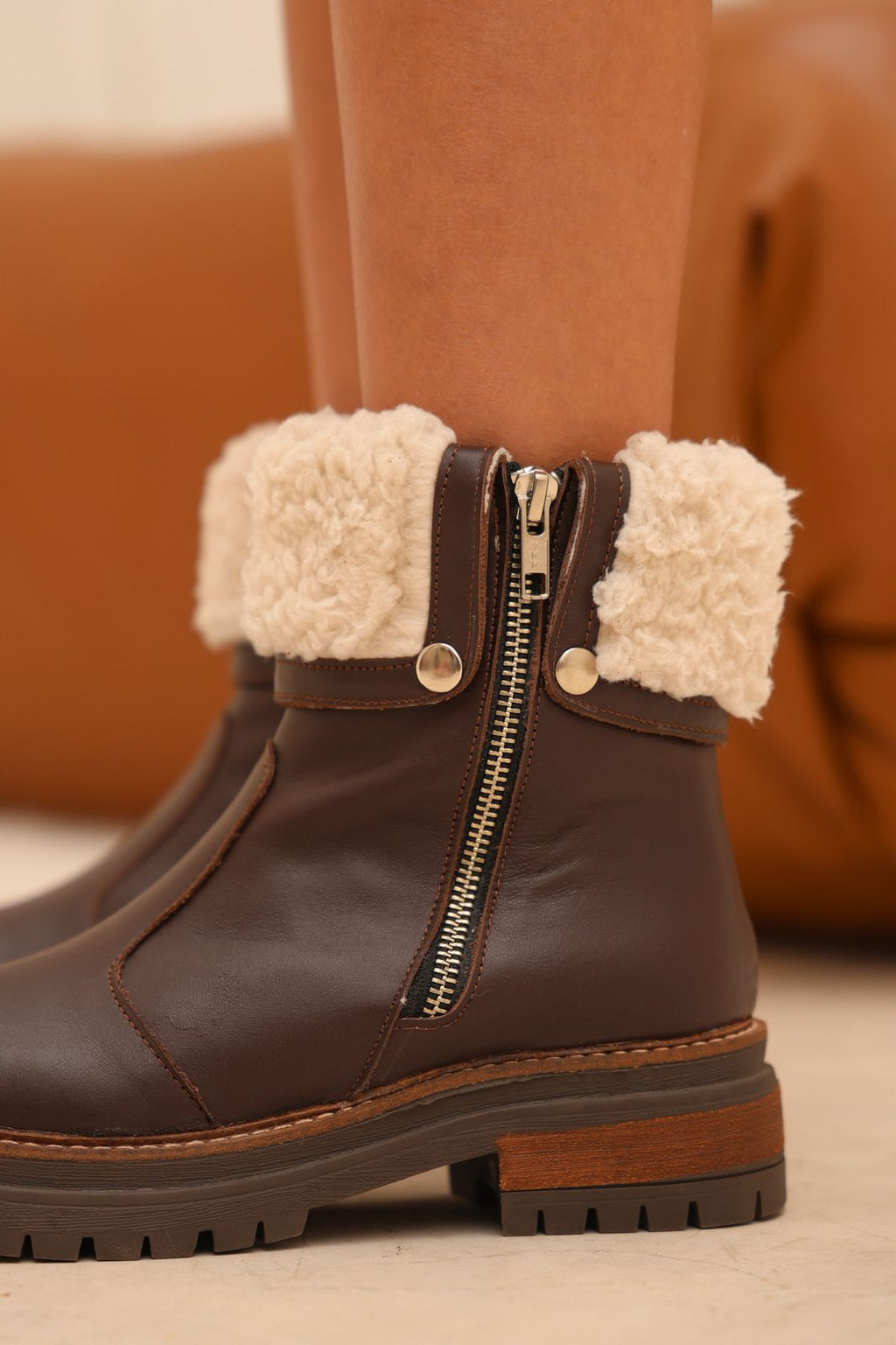 Botas con corderito "Solange" - Nala Shoes