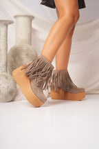 Botas de plataforma con flecos "Lali" - Nala Shoes