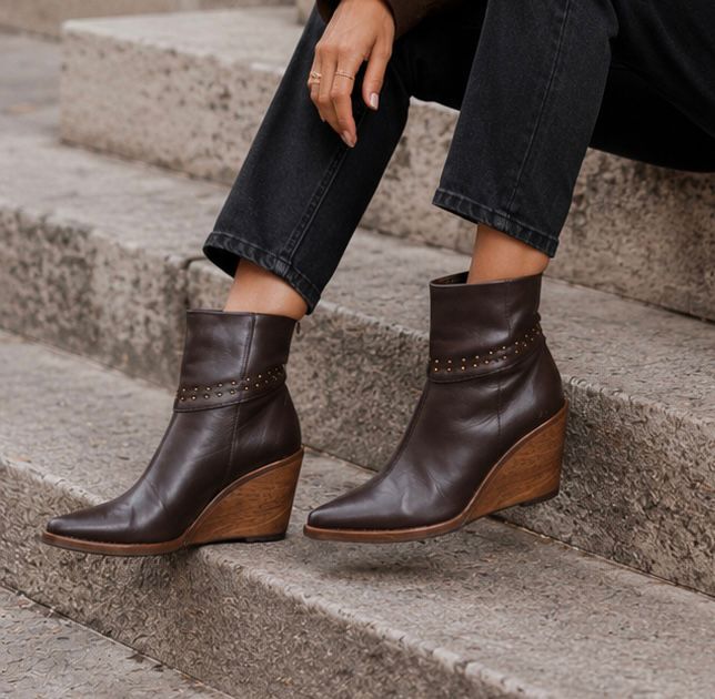 Kansas – Botas de Plataforma en Cuero - "Nala Shoes"