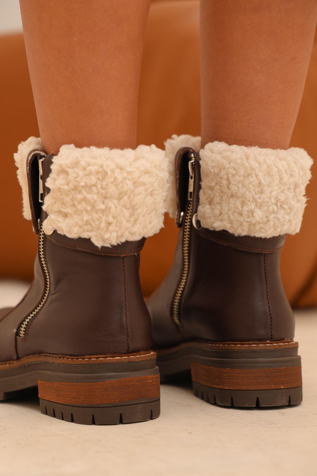 Botas con corderito "Solange" - Nala Shoes