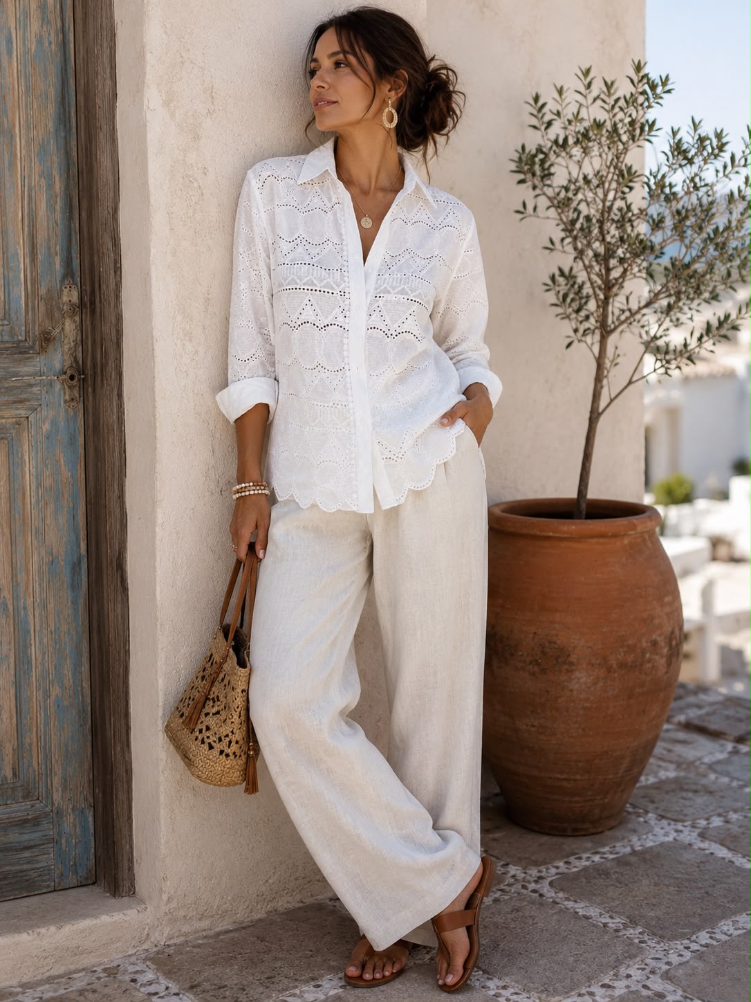 Camisa MERCEDES – Broderie Calada