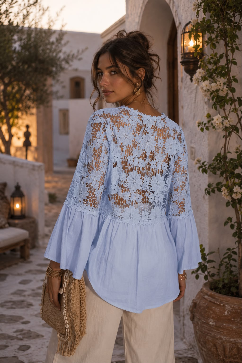 Camisa con Guipiur RUSSIAN
