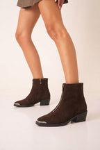 Verona – Botinetas en Cuero Gamuzado - "Nala Shoes"