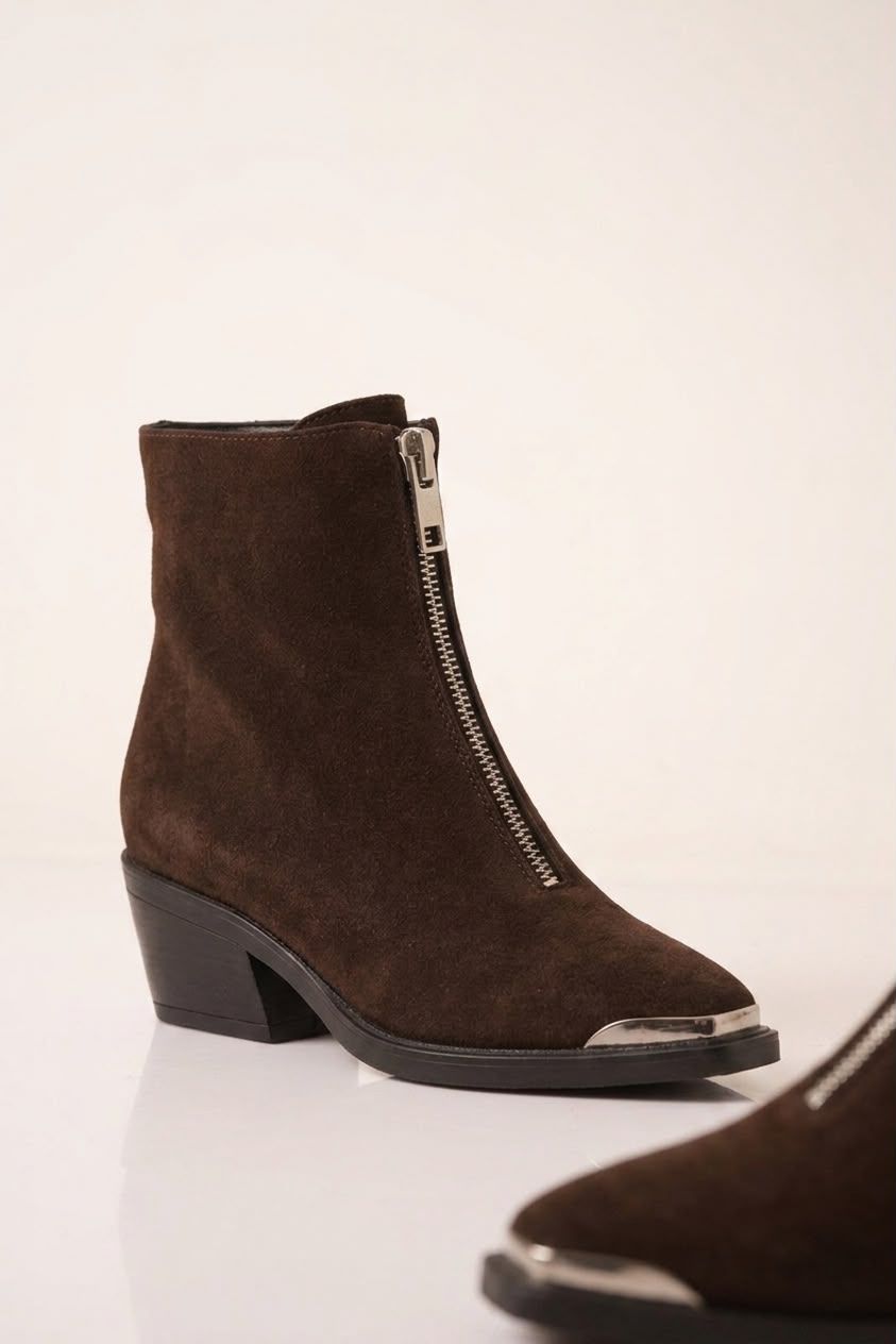 Verona – Botinetas en Cuero Gamuzado - "Nala Shoes"
