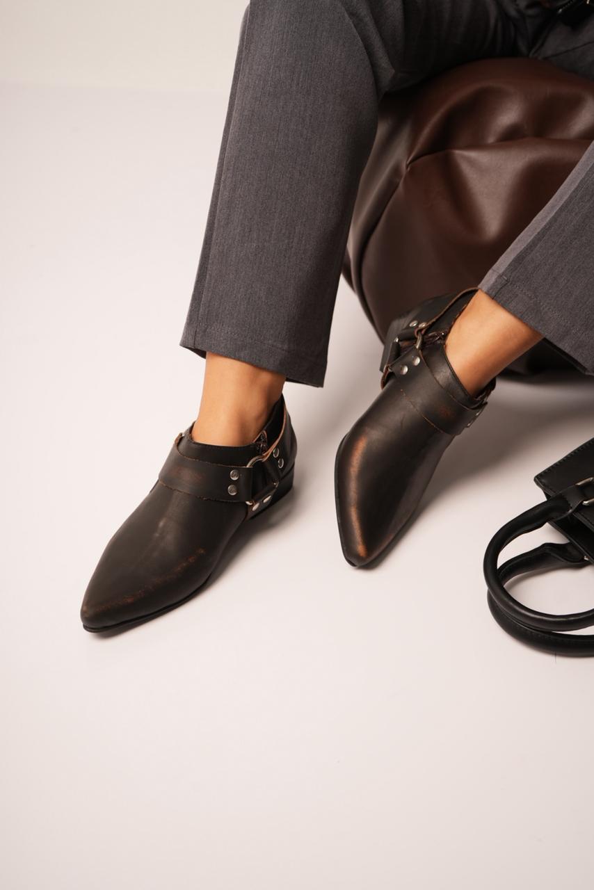 Penelope – Flats en Cuero Croco "Nala Shoes"