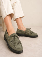 Mocasines de Cuero Gamuzado LUZ