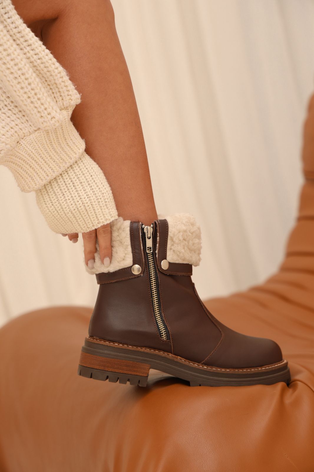 Botas con corderito "Solange" - Nala Shoes