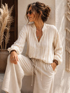 Camisola Premium “Andra” – Rayada con Lurex