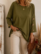 Remerón Blusa Premium con Apliques – elegancia y comodidad con detalles exclusivos