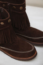 Botas de cuero con flecos y tachas "Estambul" - Nala Shoes