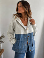 Campera Premium Combinada Jean y Algodón con Capucha – estilo urbano y máxima comodidad