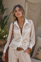 Camisa Apliques Crochet LAGIN