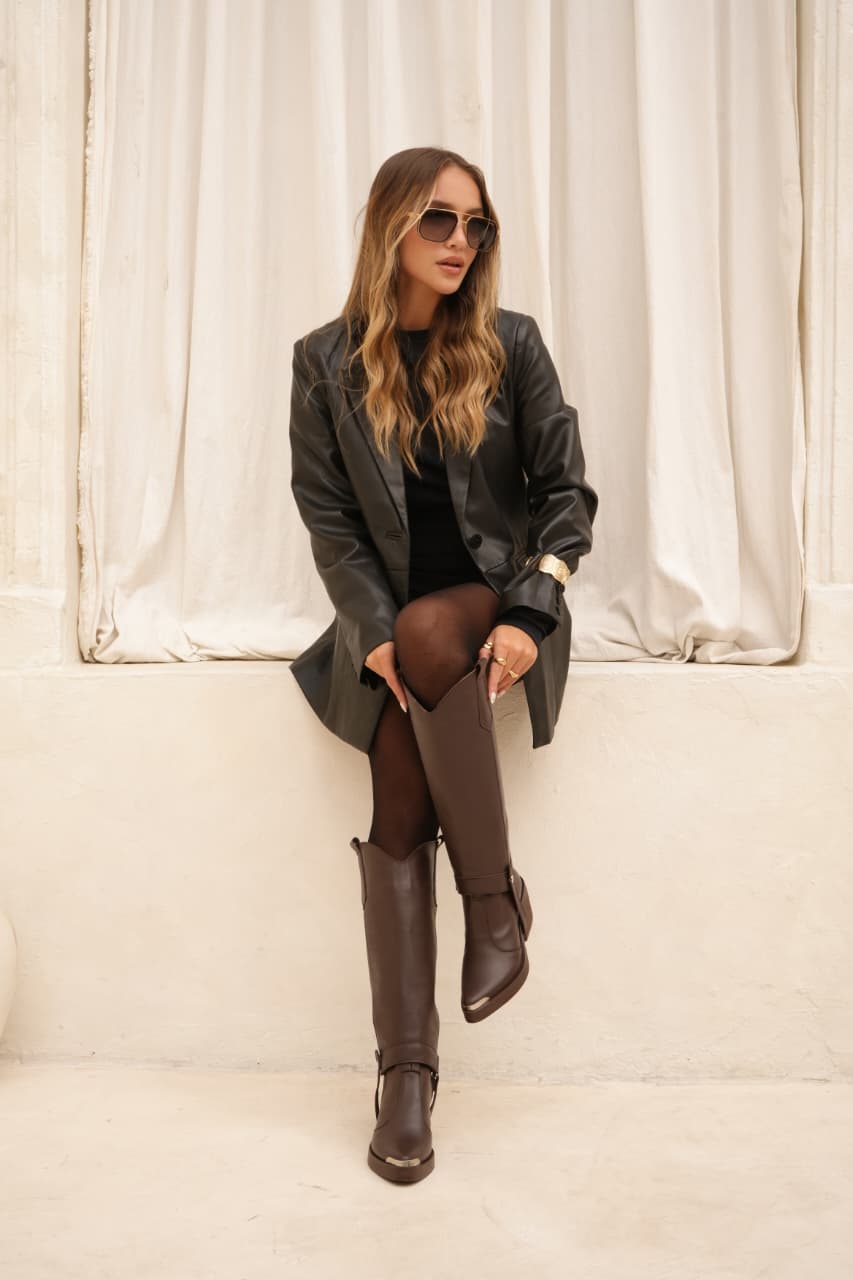 Botas Texanas de cuero 2 en 1 "Praga" - Nala Shoes