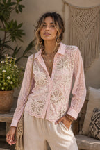 Camisa Apliques Crochet LAGIN