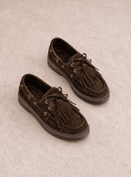 Mocasines de Cuero Gamuzado LUZ