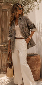 Camisaco Premium Animal Print con Tachas – Estilo audaz y sofisticado