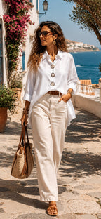 Camisa Premium con Pines Dorados – elegancia con un toque de distinción