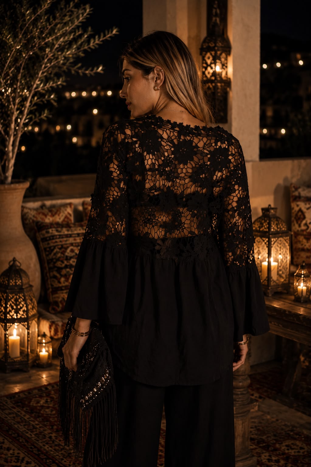 Camisa con Guipiur RUSSIAN
