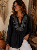 Camisola DENISE – Bordada Cuello V