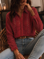 Camisa Premium "Srilanka" – plumeti de voile con guipiur y elegancia romántica