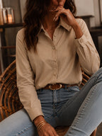 Camisa Premium "Star" – Rayada con Detalle de Lurex y Botones Estrella