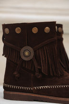 Botas de cuero con flecos y tachas "Estambul" - Nala Shoes